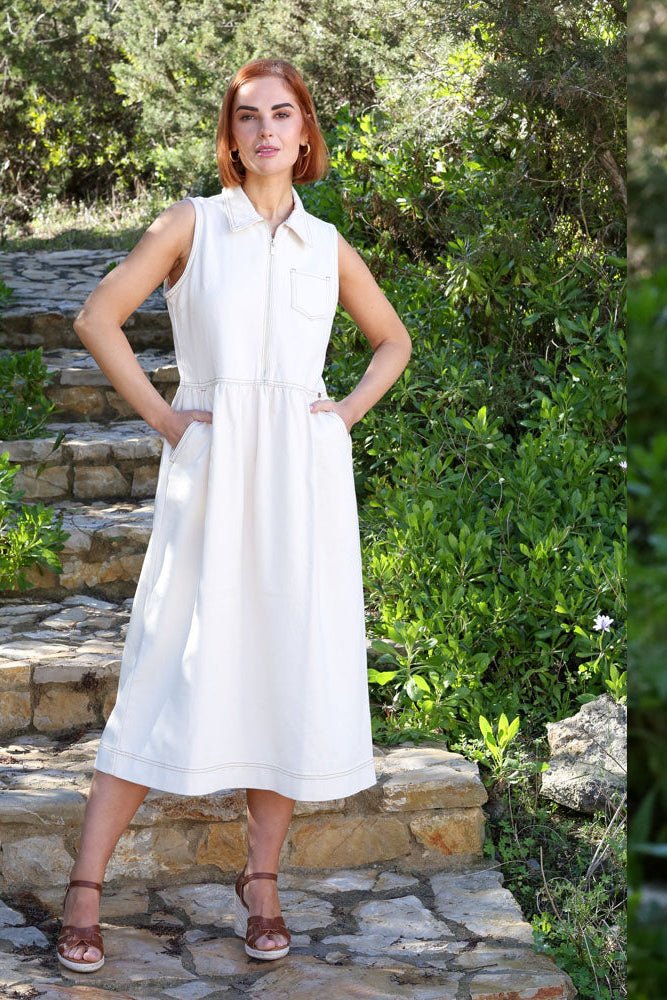 Philly Ecru Midi Dress