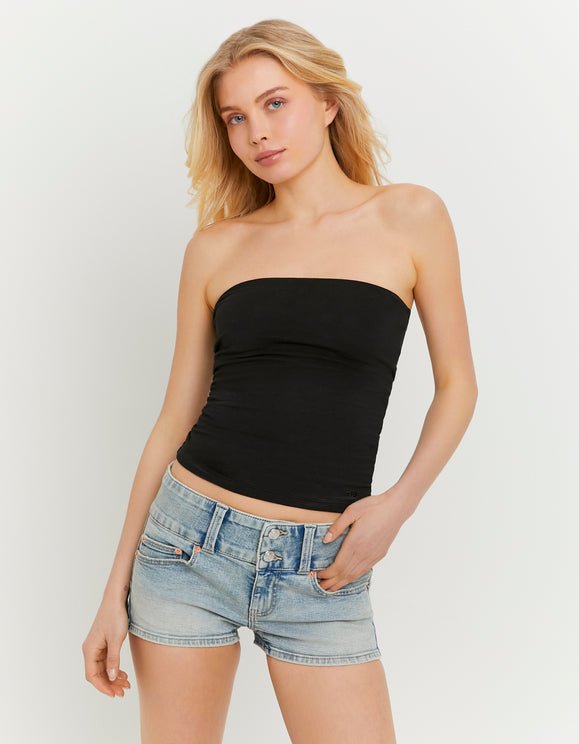 Blue Low Waist Shorts